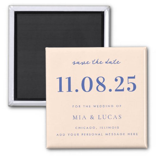 Minimal Chic Wedding Date Non_Photo Save The Date Magnet