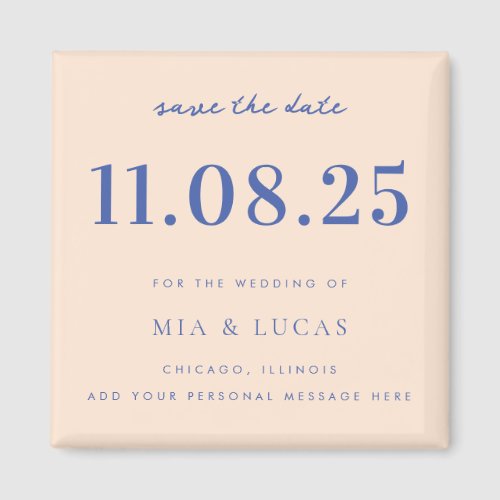 Minimal Chic Wedding Date Non_Photo Save The Date Magnet