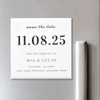 Minimal Chic Wedding Date Non-Photo Save The Date