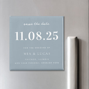 Minimal Chic Wedding Date Non-Photo Save The Date Magnet