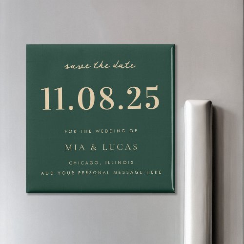 Minimal Chic Wedding Date Non_Photo Save The Date Magnet