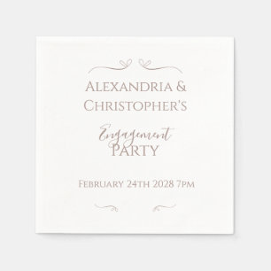 Minimal Chic Wedding Engagement Party Napkins