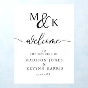Minimal & Chic Wedding Welcome Sign Wall Decal