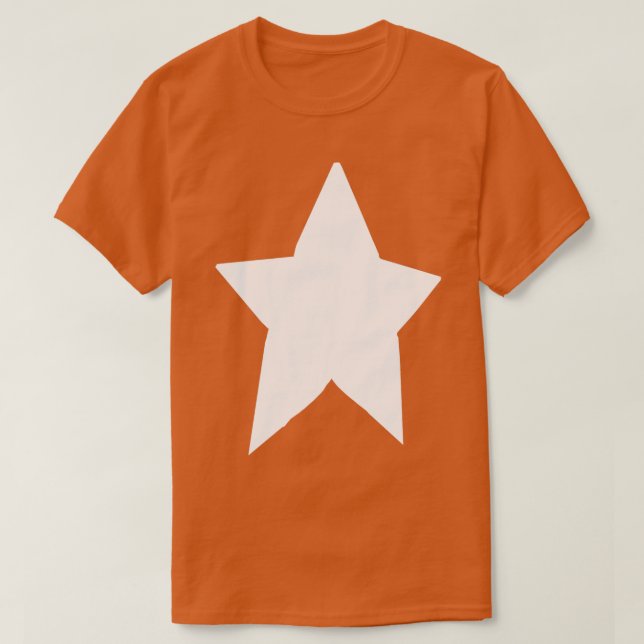 Minimal Chonk White Star T-Shirt (Design Front)