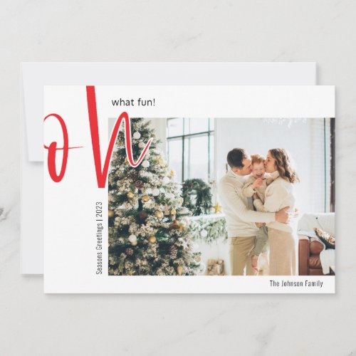 Minimal Christmas  Modern Family  Oh what fun Holiday Card