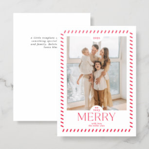 Minimal Christmas Photo Letterpress Card