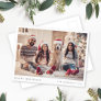 Minimal Christmas Photo | Modern Family Portrait Holiday Postcard