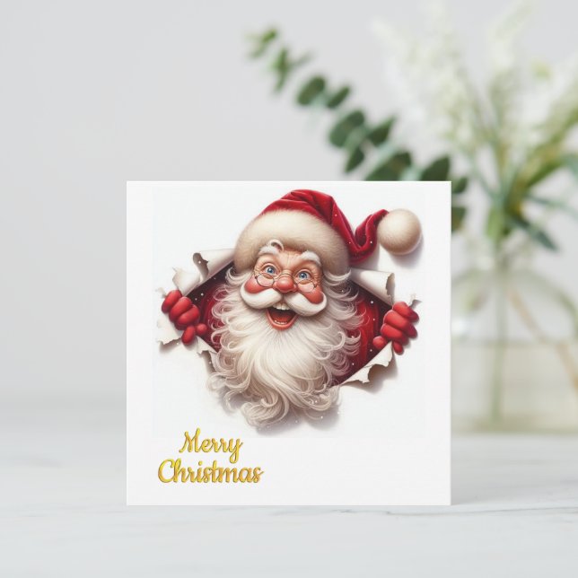 Minimal Christmas Postcard | Line Art  | KalirARTS (Standing Front)