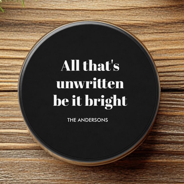 Minimal Christmas Quote with Personalized Name  Mini Candle Favors (Creator Uploaded)