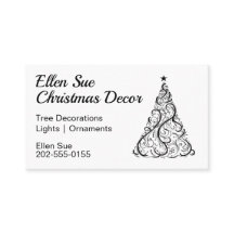 Minimal Christmas Tree Black and White