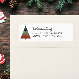 Minimal, Christmas, Tree Label