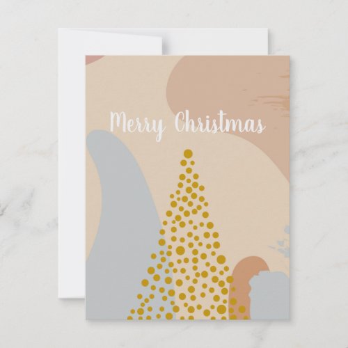 Minimal Christmas Tree Simple Clean Holiday card 