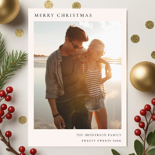 Minimal Chritmas Photo Card Holiday Flat Cards