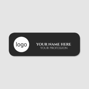 Minimal Circle Logo Emblem custom logo name Tag