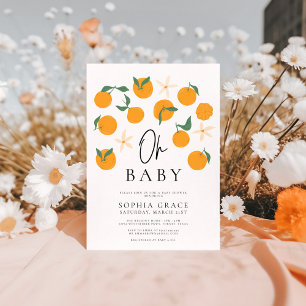 Minimal Citrus Baby Shower Invitation