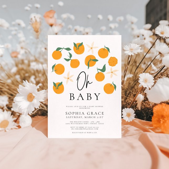 Minimal Citrus Baby Shower Invitation (Creator Uploaded)