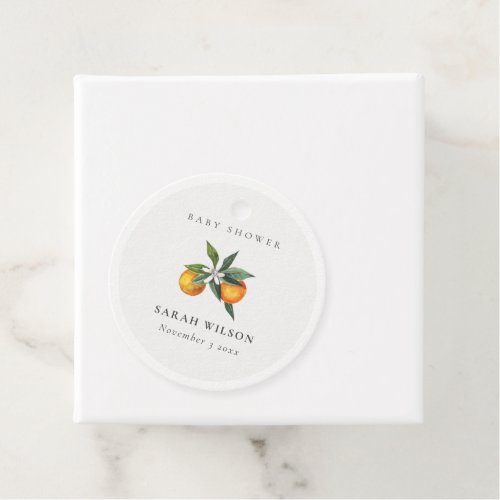 Minimal Citrus Orange Botanical Boho Baby Shower