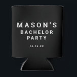 Minimal Classic Bachelor Party Can Cooler<br><div class="desc">Keep it simple. Keep it cool with these minimal bachelor party can coolers. Easily edit the wording and color.</div>