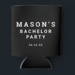 Minimal Classic Bachelor Party Can Cooler<br><div class="desc">Keep it simple. Keep it cool with these minimal bachelor party can coolers. Easily edit the wording and color.</div>