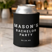 Minimal Classic Bachelor Party Can Cooler
