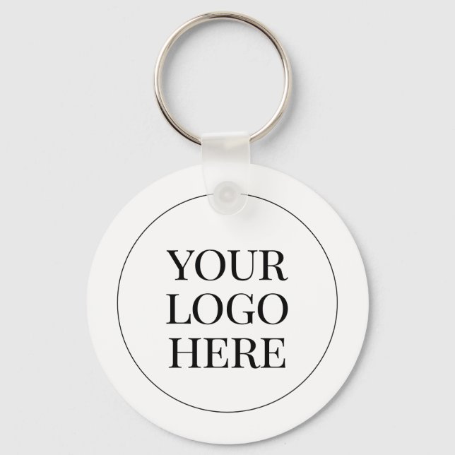 Minimal Classic Business Scannable QR Code Keychain (Front)