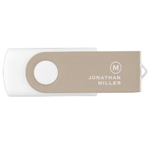 Minimal Classic Monogram Flash Drive