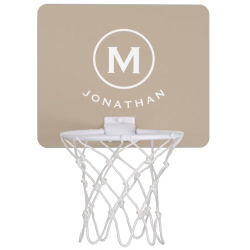 Minimal Classic Monogram Mini Basketball Hoop