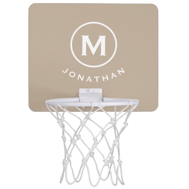 Minimal Classic Monogram Mini Basketball Hoop (Front)