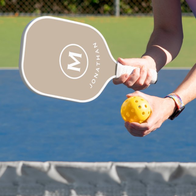 Minimal Classic Monogram Name Pickleball Paddle (Insitu)