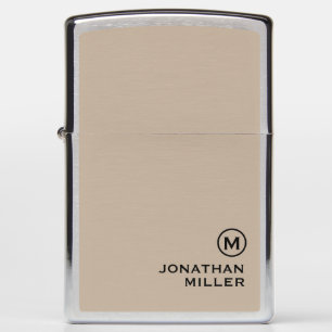 Minimal Classic Monogram Zippo Lighter