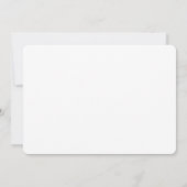 Minimal Classic White Black Bridal Shower Custom Thank You Card (Back)