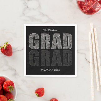 Minimal Classy Graduation Party Napkins