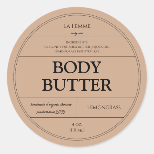 Minimal Clay Cosmetic Skincare Product Label