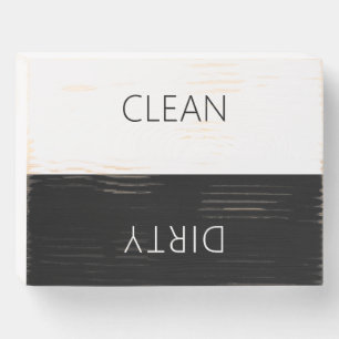 Minimal Clean Dirty Dishwasher Sign
