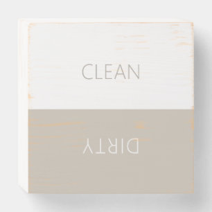 Minimal Clean Dirty Dishwasher Sign