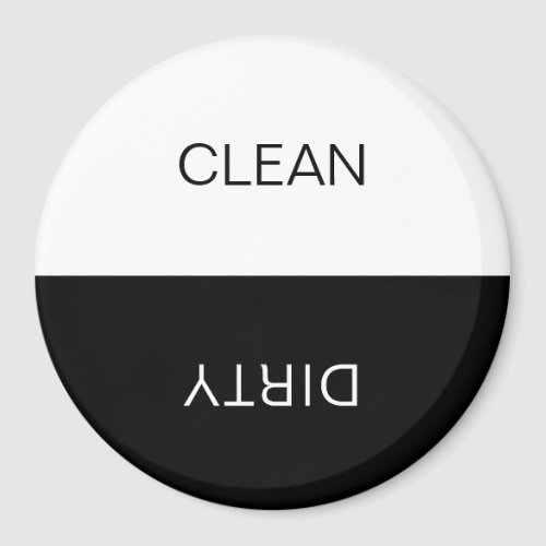 Minimal Clean Dirty Dishwasher Sign Magnet