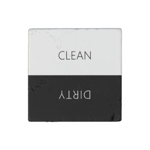 Minimal Clean Dirty Dishwasher Sign Magnet