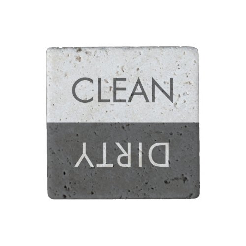 Minimal Clean Dirty Dishwasher Sign Magnet