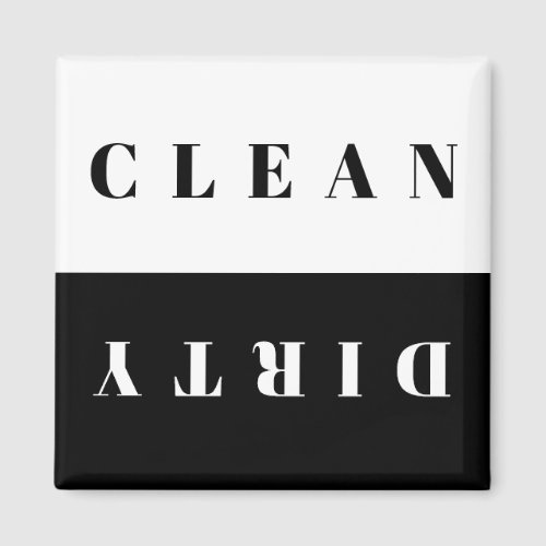 Minimal Clean Dirty Dishwasher Sign Magnet