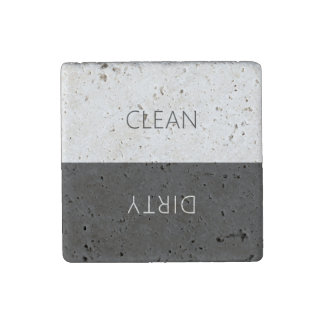 Minimal Clean Dirty Dishwasher Sign Magnet