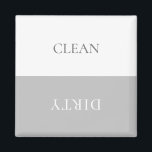 Minimal Clean Dirty Dishwasher Sign Magnet<br><div class="desc">Minimal sleek clean dirty dishwasher sign</div>