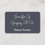 [ Thumbnail: Minimal & Clean Fitness Trainer Business Card ]
