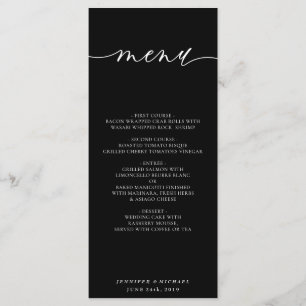 Minimal Clean Simple Modern Black Wedding Program