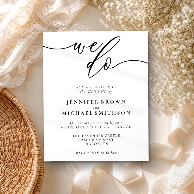Minimal Clean Simple We Do Budget Flyer