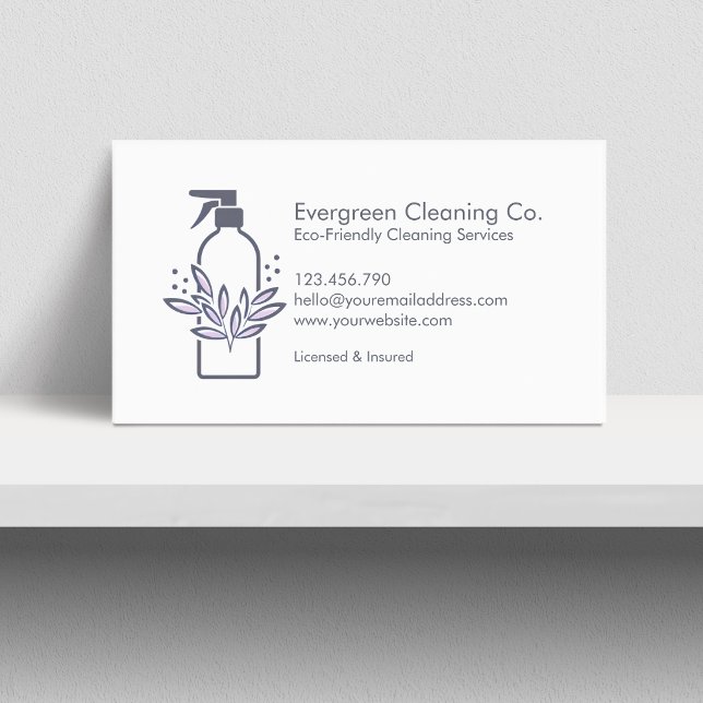 Minimal Cleaning Services Modern House Cleaning Business Card (Creator Uploaded)