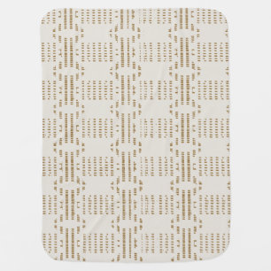 Minimal Coastal Abstract mudcloth boho rustic Baby Blanket