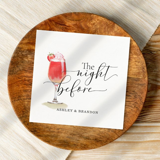 Minimal Cocktail Script The Night Before Napkins (Creator Uploaded)