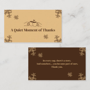Minimal Coffee Thank You Card Design