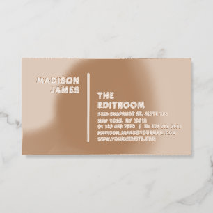Minimal Coffee White Professional Raised Spot UV Business Card