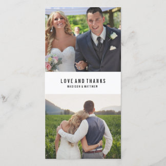 Minimal Collage | Wedding Thank You Photo Card